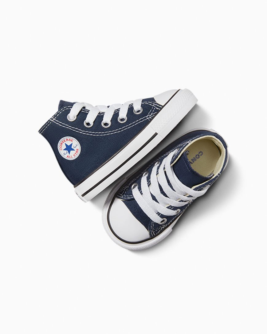 Tenis Converse Chuck Taylor All Star Classicos Cano Alto Menina Azul Marinho | PT A0085T9